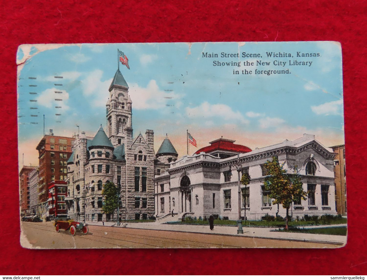 AK: Main Street Scene, Gelaufen Wichita 10. 1. 1923, Ohne Marke (Nr.3666) - Wichita