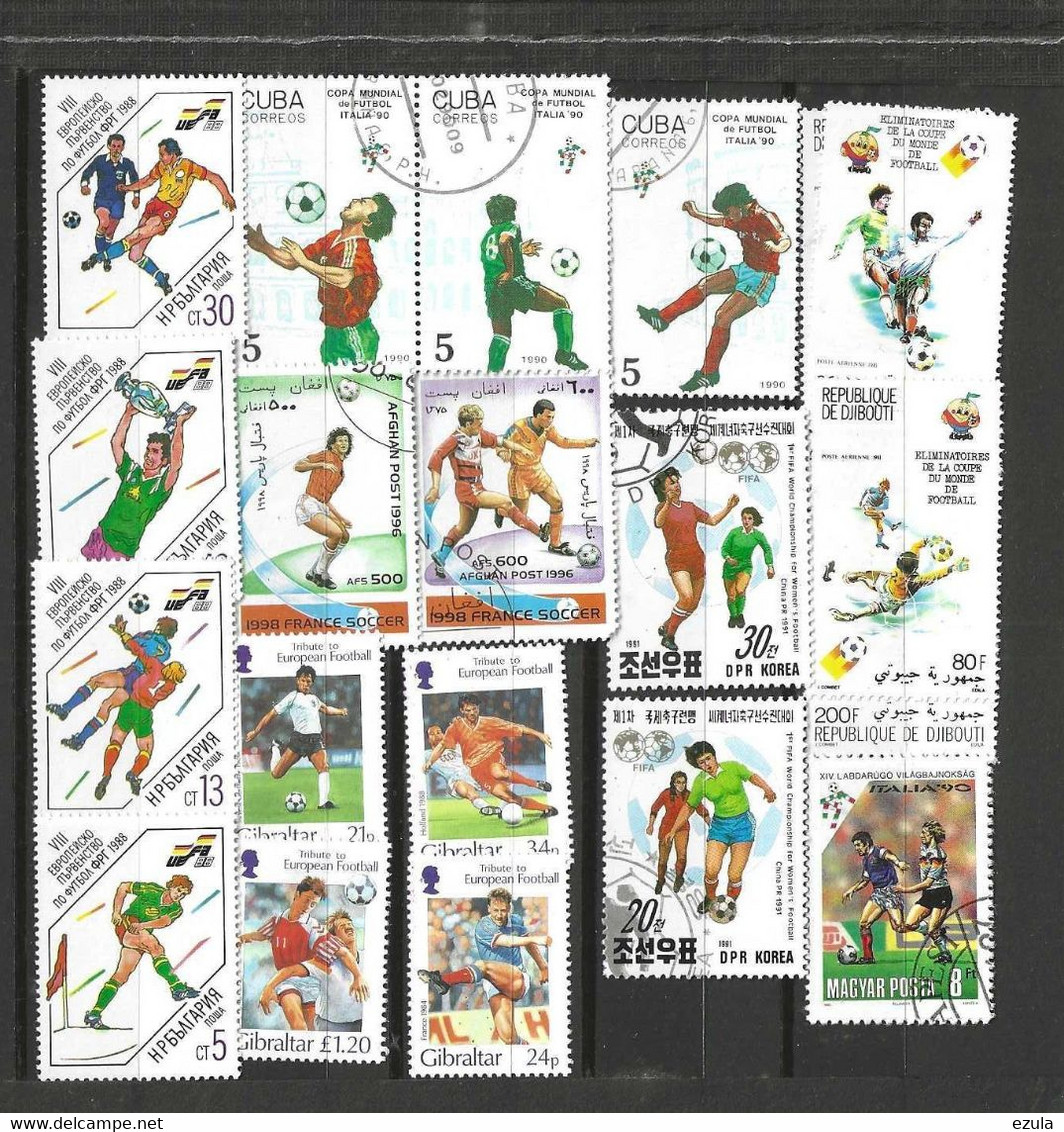 Lot Timbres Sport Football - Used Stamps