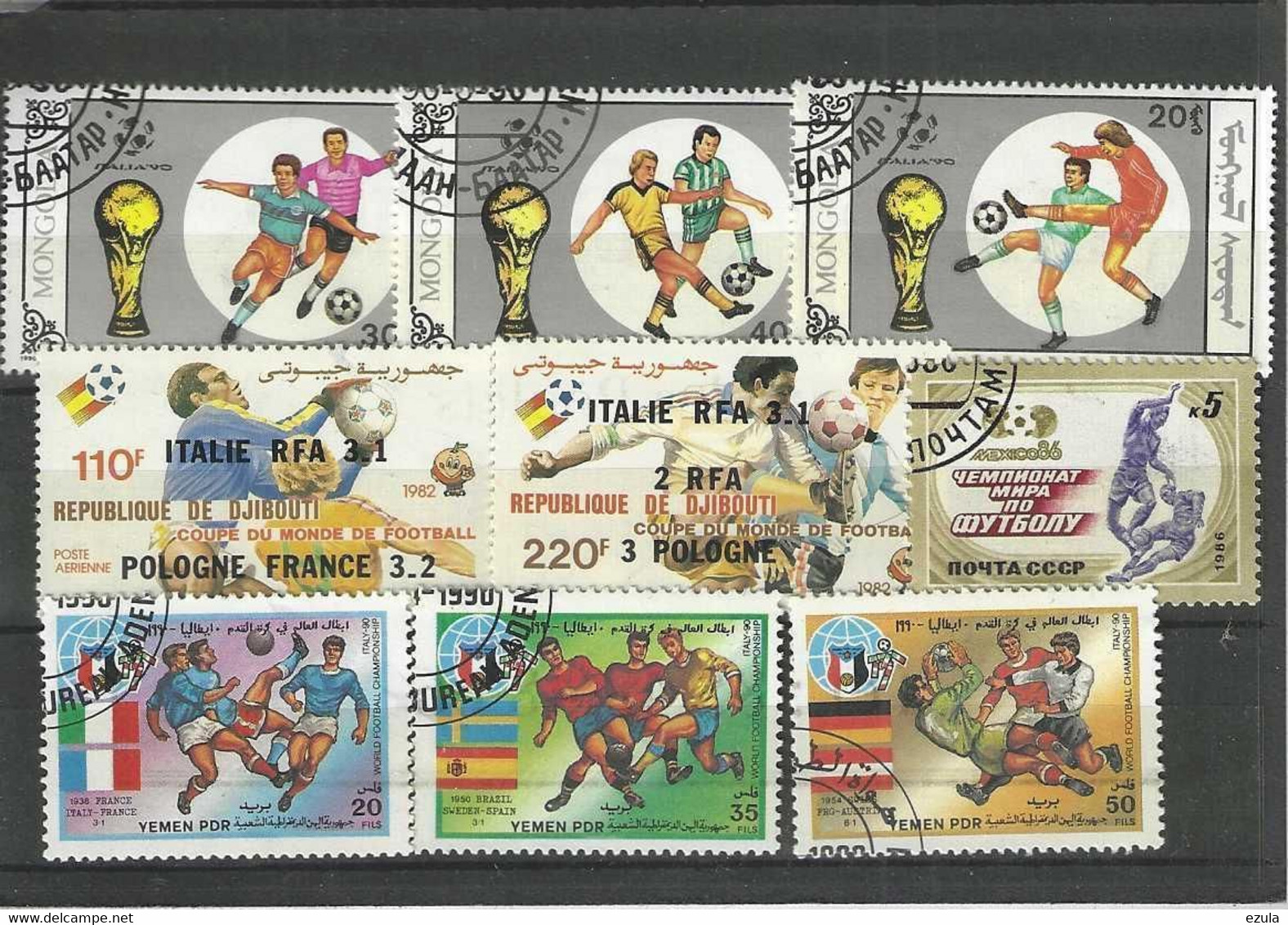 Lot Timbres Sport Football - Oblitérés