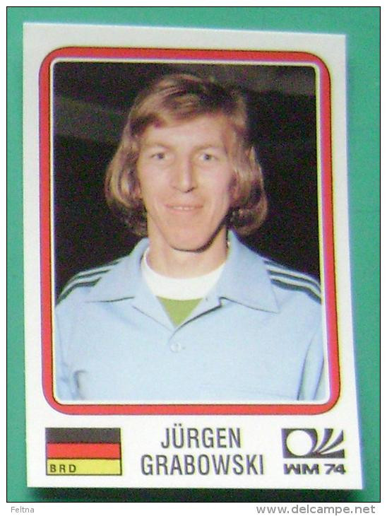 JURGEN GRABOWSKI GERMANY 1974 #66 PANINI FIFA WORLD CUP STORY STICKER SOCCER FUSSBALL FOOTBALL - Edizione Inglese