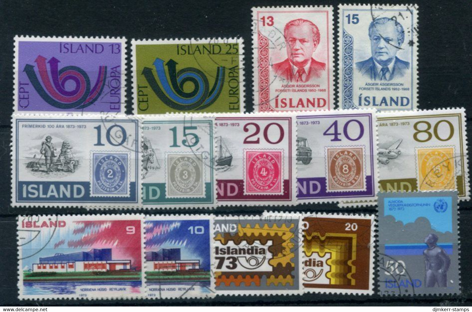 ICELAND 1973 Complete Issues Used.  Michel 471-484 - Usados