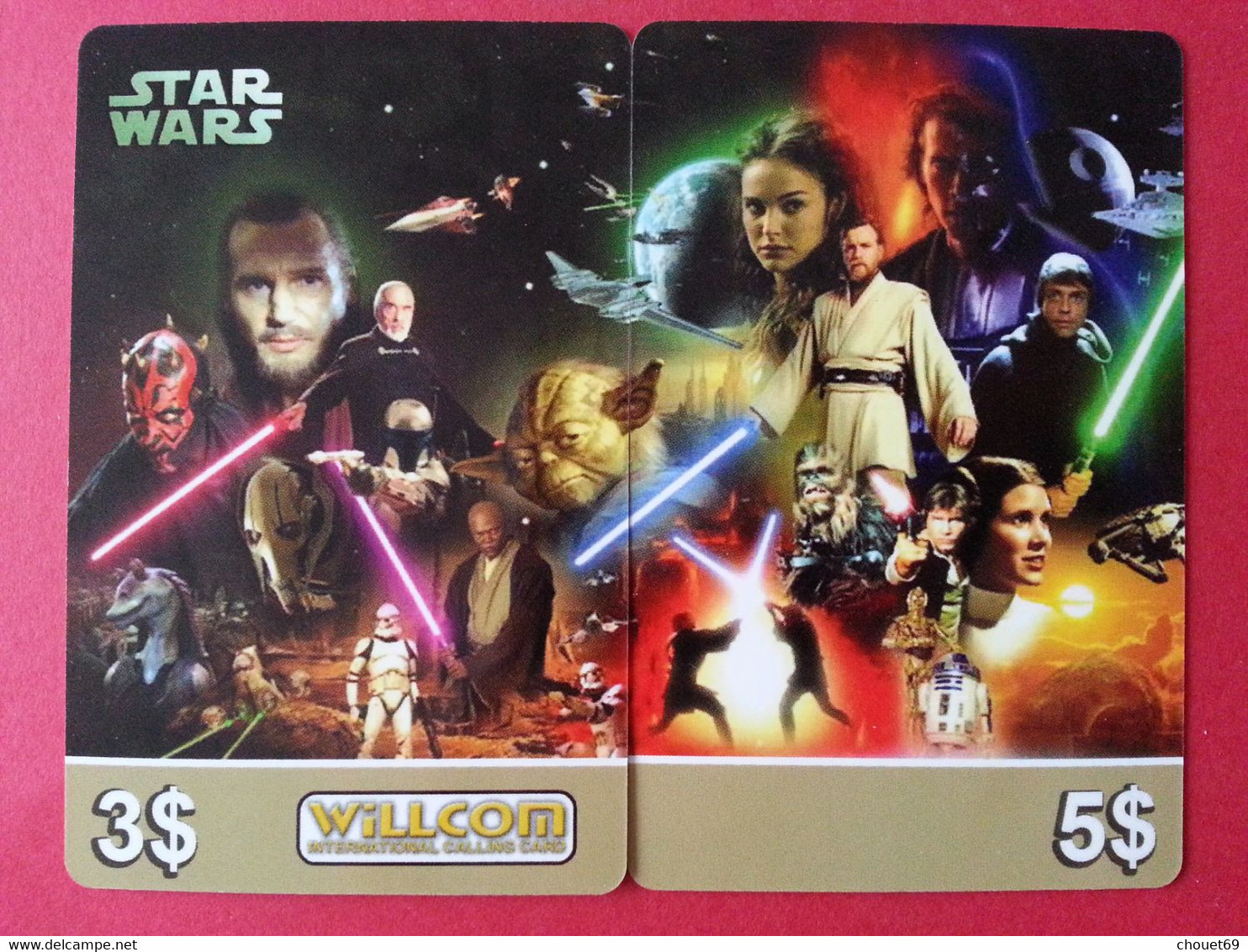 STAR WARS 2 Cartes à 100 Exemplaires Willcom Neuve ((AA0621 - Cinema