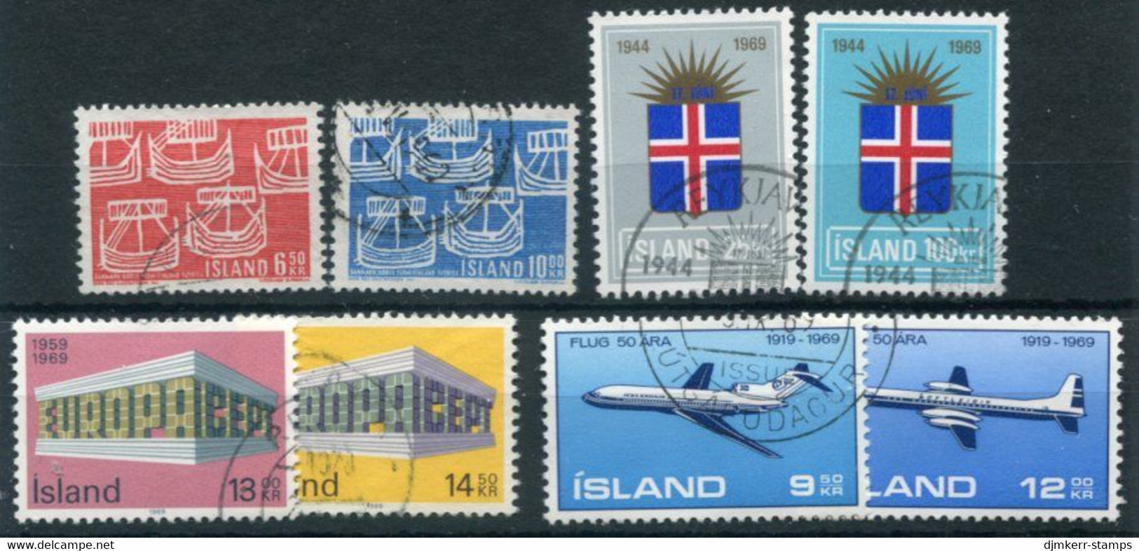 ICELAND 1969 Complete Issues Used.  Michel 425-33 - Usati
