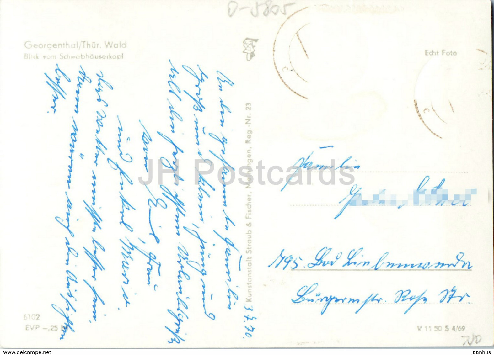 Georgenthal - Thur Wald - Blick Vom Schwabhauserkopf - Old Postcard - 1970 - Germany DDR - Used - Georgenthal