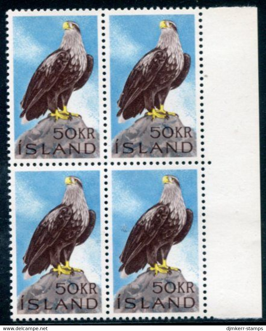 ICELAND 1966 Sea Eagle Block Of 4 MNH / **.  Michel 399 - Neufs