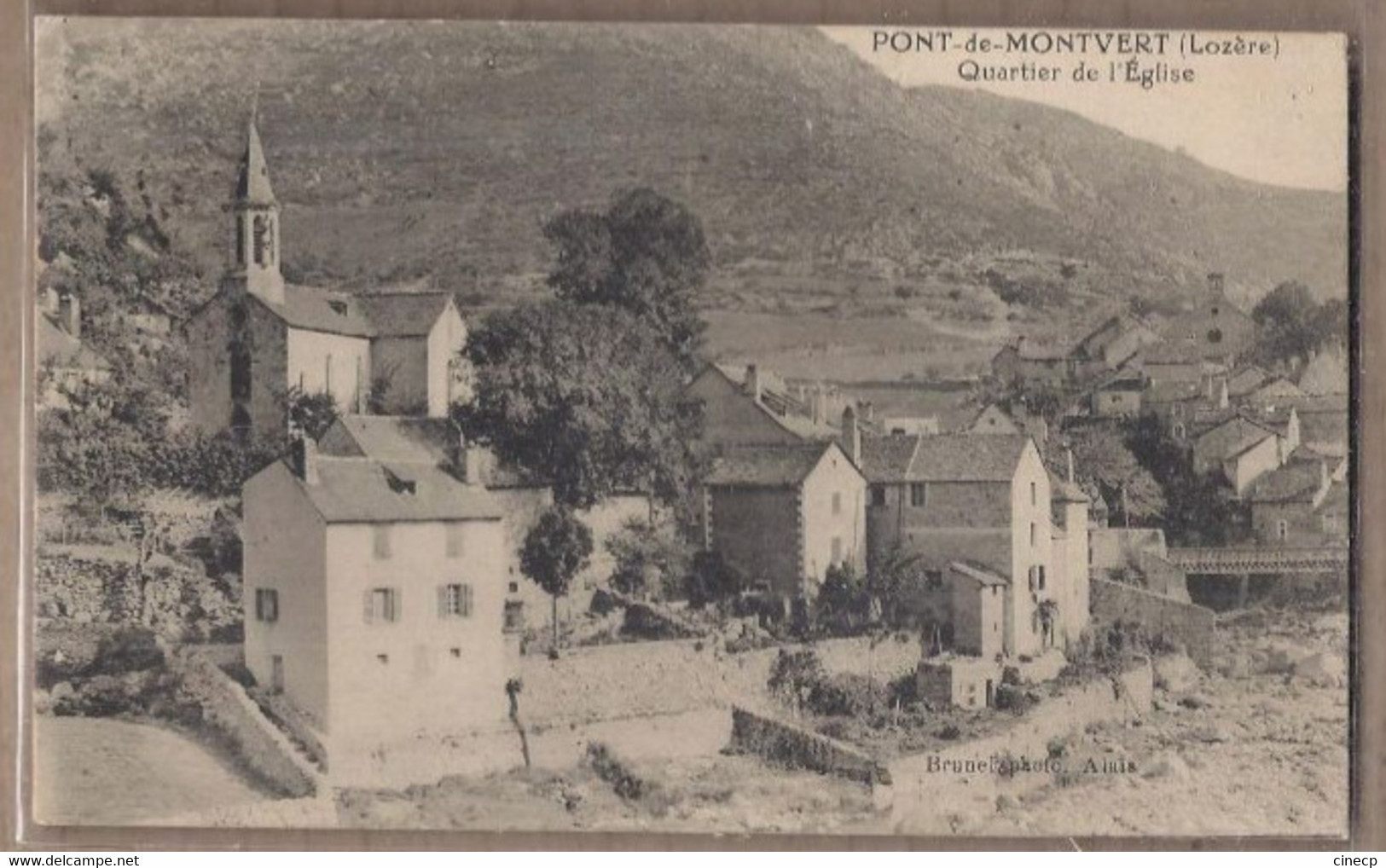 CPA 48 - PONT De MONTVERT - Quartier De L'Eglise - TB PLAN Partie Du Village Avec Détails Maisons - Le Pont De Montvert