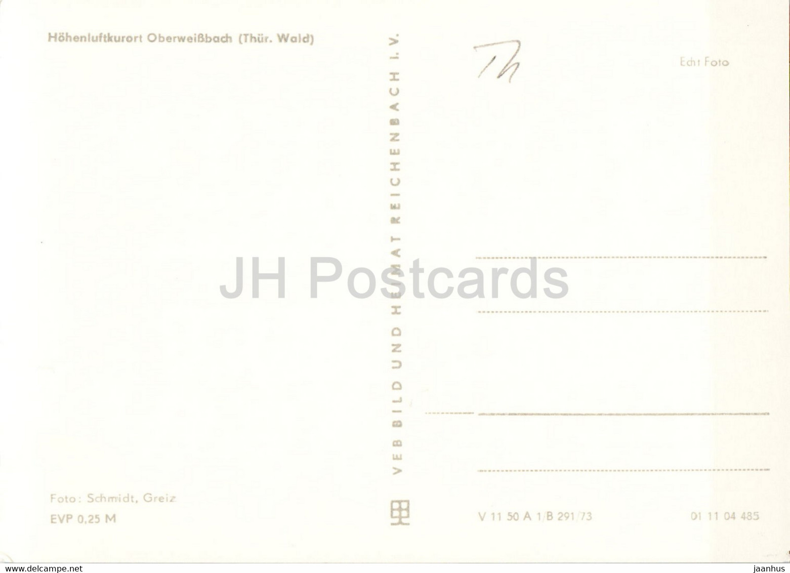 Hohenluftkurort Oberweissbach - Thur Wald - Old Postcard - Germany DDR - Unused - Oberweissbach