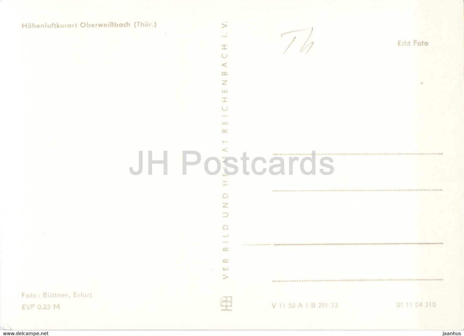 Hohenluftkurort Oberweissbach - Thur Wald - 2 - Old Postcard - Germany DDR - Unused - Oberweissbach