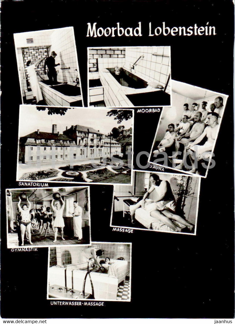 Moorbad Lobenstein - Sauna - Sanatorium - Massage - Gymnastik - Old Postcard - 1977 - Germany DDR - Used - Lobenstein