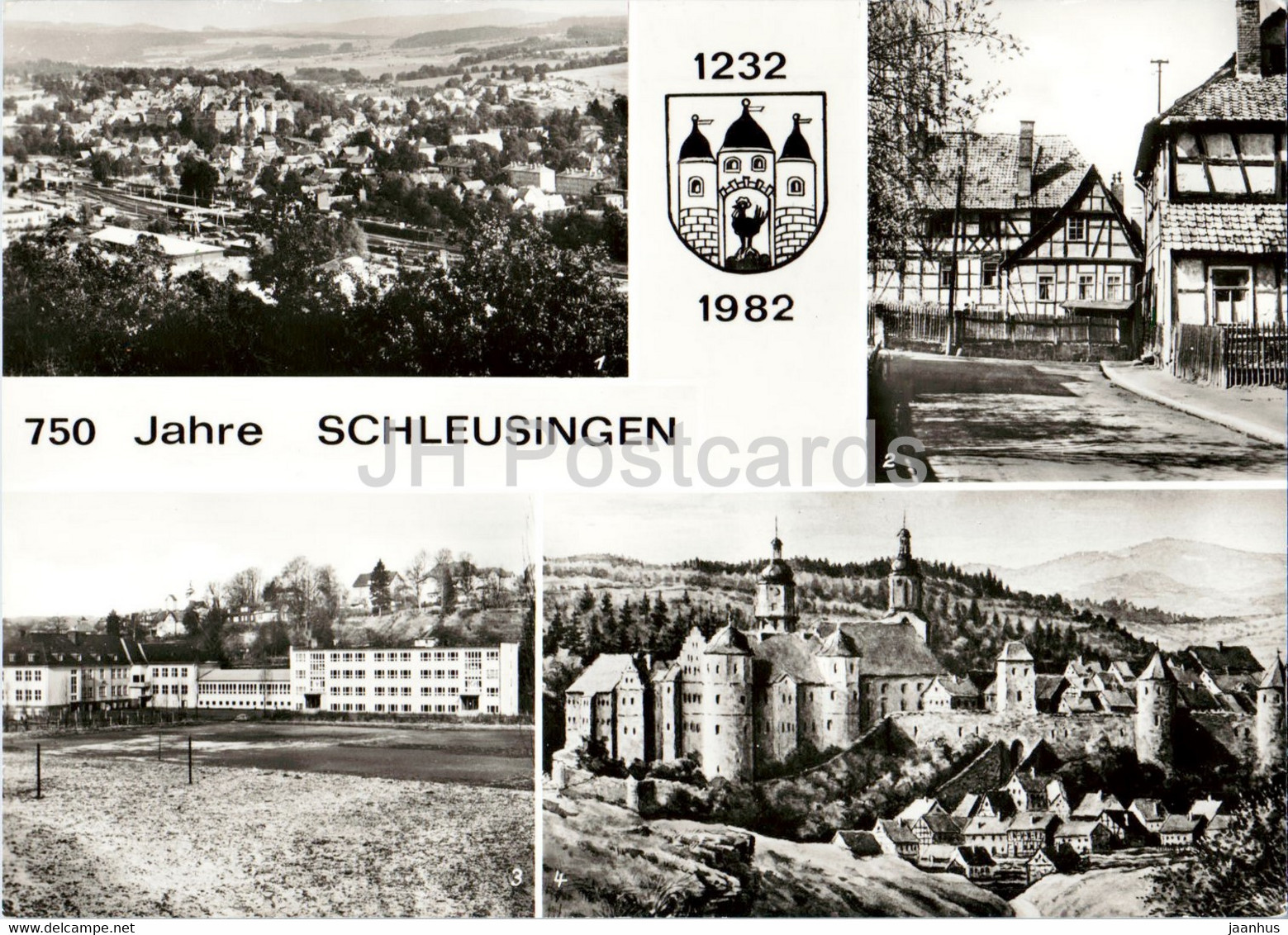 750 Jahre Schleusingen - Munzgasse - Gerhard Hauptmann Schule - Germany DDR - Unused - Schleusingen