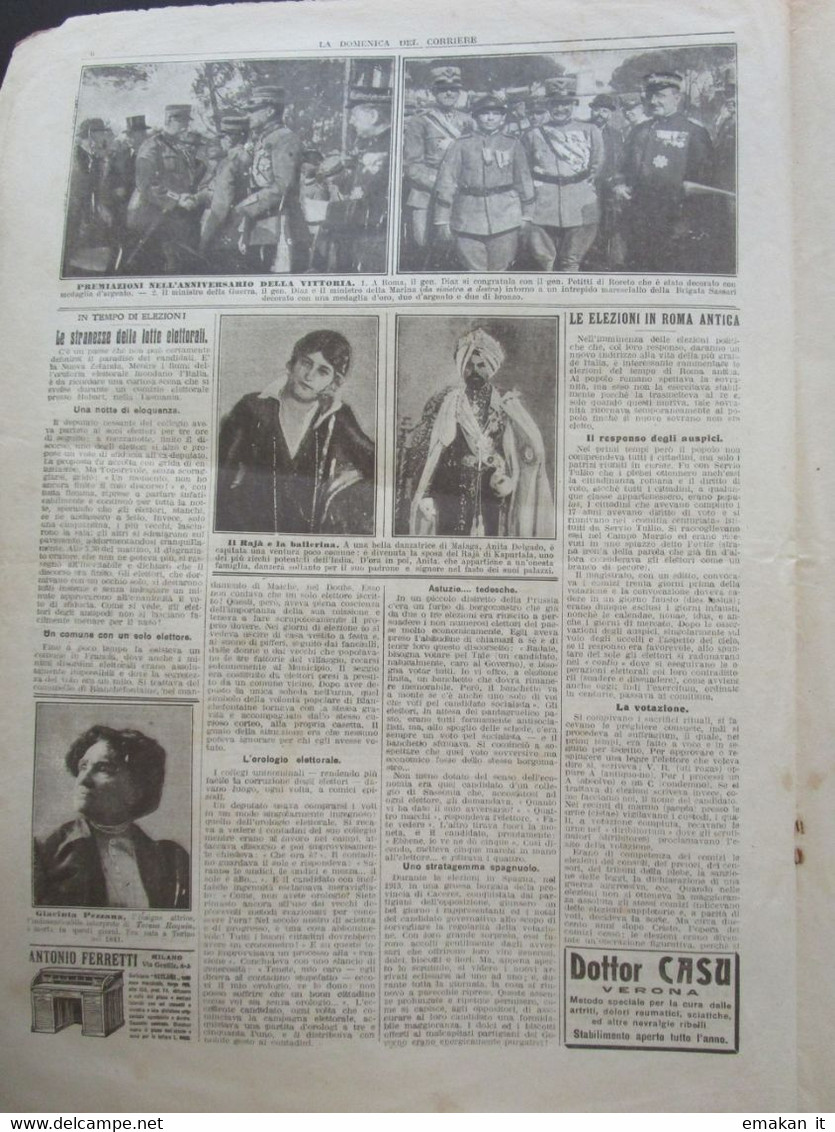 # DOMENICA DEL CORRIERE N 46 / 1919 - DUCA E DUCHESSA D'AOSTA OMAGGIO AI CADUTI - First Editions