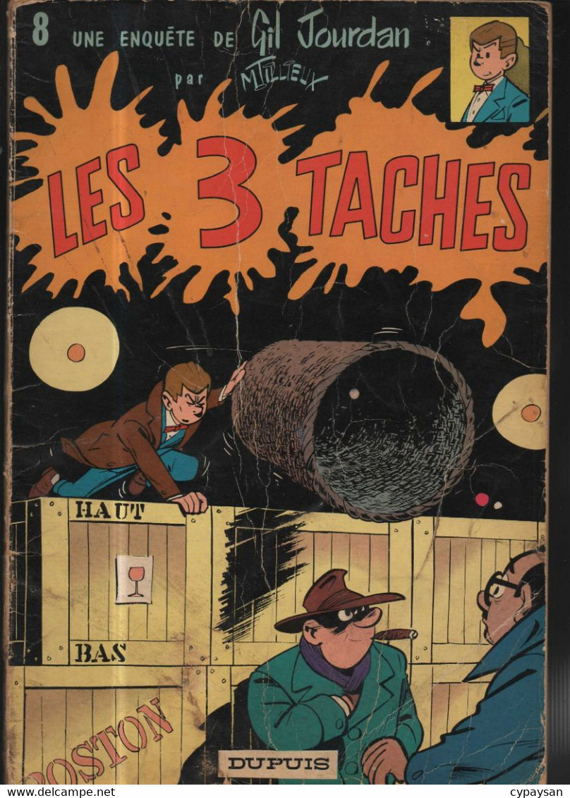 Gil Jourdan 8 Les 3 Taches RARE EO BE Dupuis 01/1965 Tillieux (BI6) - Gil Jourdan