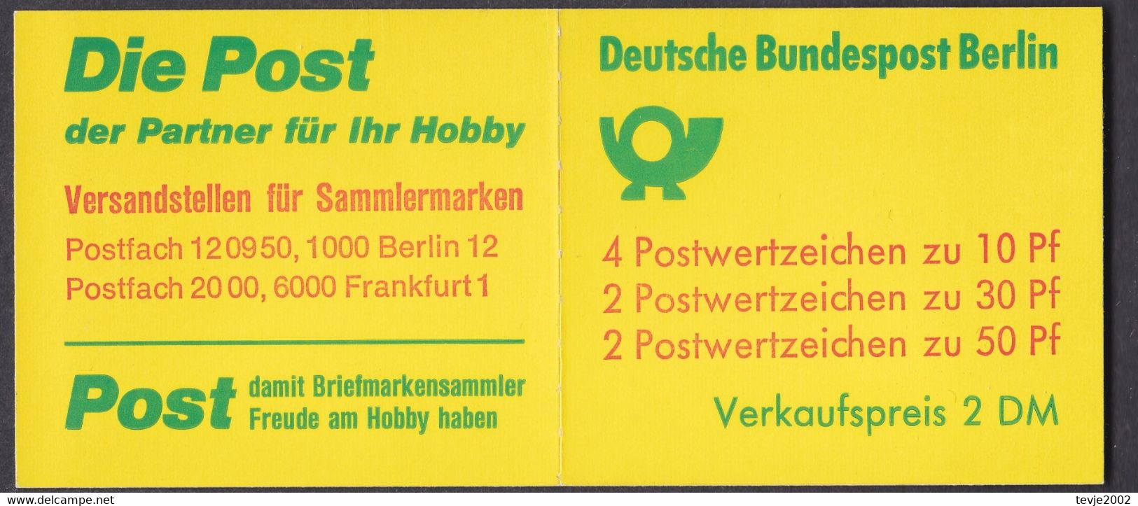 Berlin 1977 - Markenheftchen Mi.Nr. MH 10 A II - Postfrisch MNH - Booklets