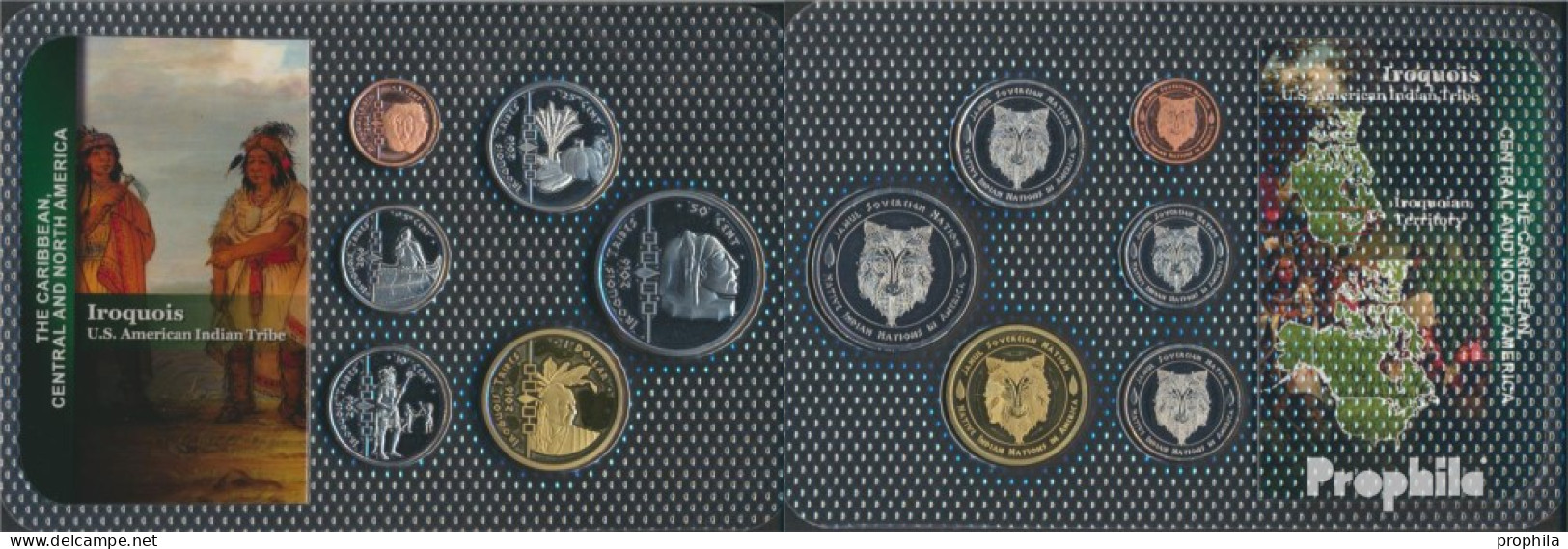 USA 2016 Stgl./unzirkuliert Kursmünzen Stgl./unzirkuliert 2016 1 Cent Bis 1 Dollar Iroquois - Proof Sets