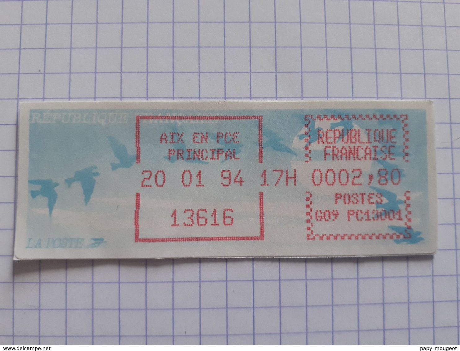 Aix En PCE Principal 13616 - 20-01-94 - G09 PC13001 Tarif 2.80 - - 1990 « Oiseaux De Jubert »