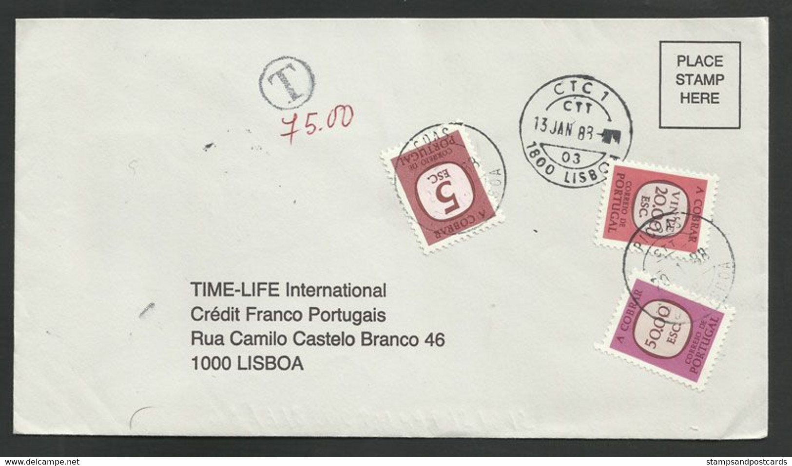 Portugal Lettre 1988 Timbre-taxe Port Dû Postage Due Cover - Storia Postale