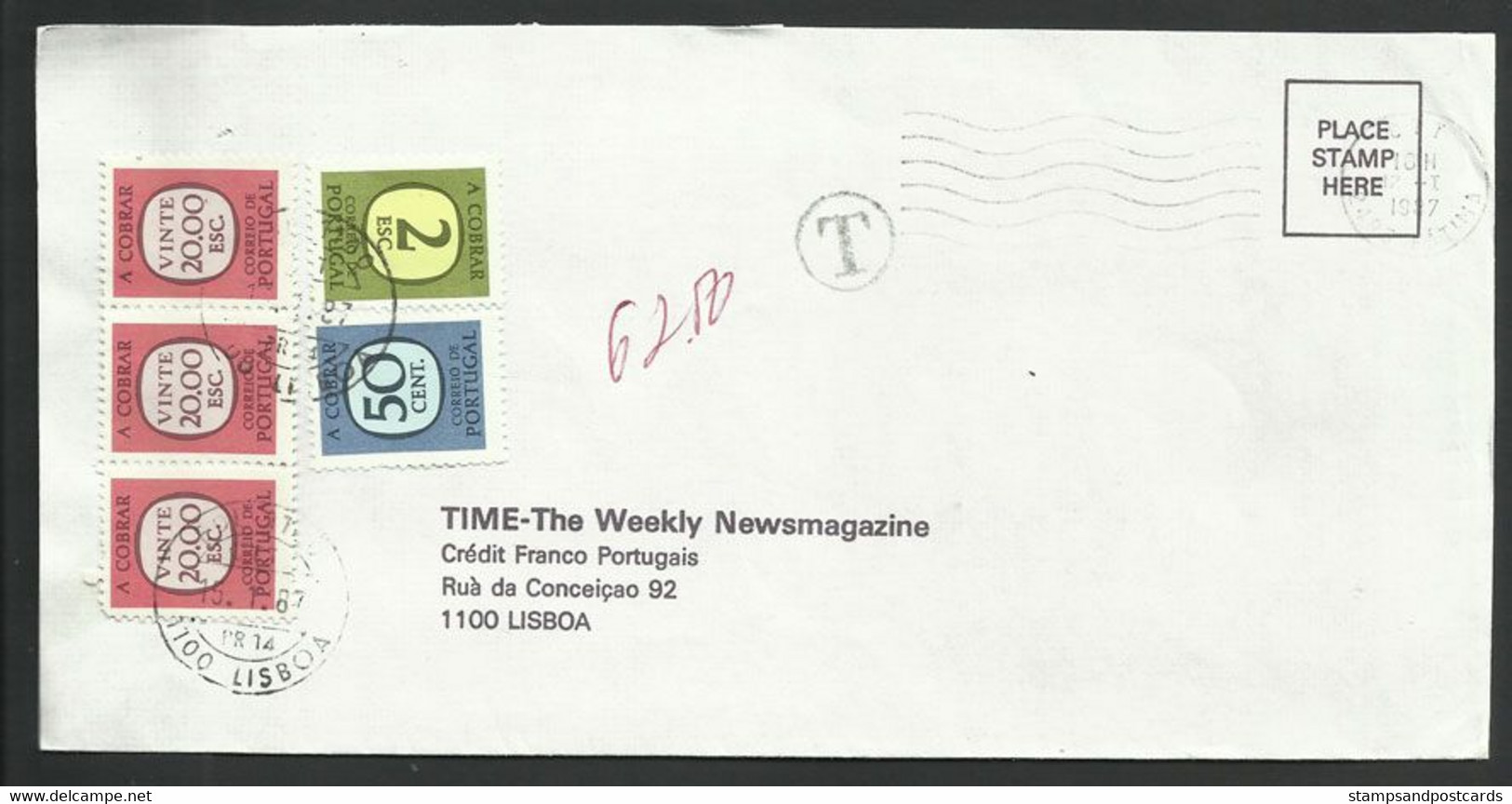 Portugal Lettre 1987 Timbre-taxe Port Dû Postage Due Cover - Storia Postale