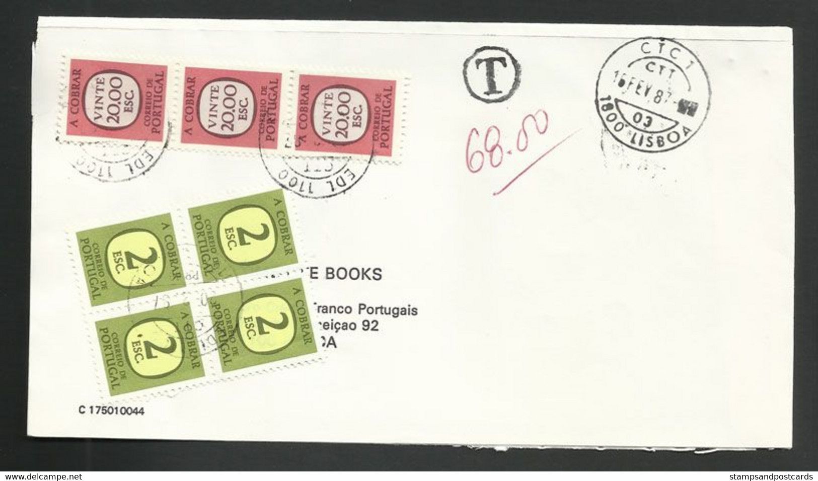 Portugal Lettre 1987 Timbre-taxe Port Dû Postage Due Cover - Brieven En Documenten
