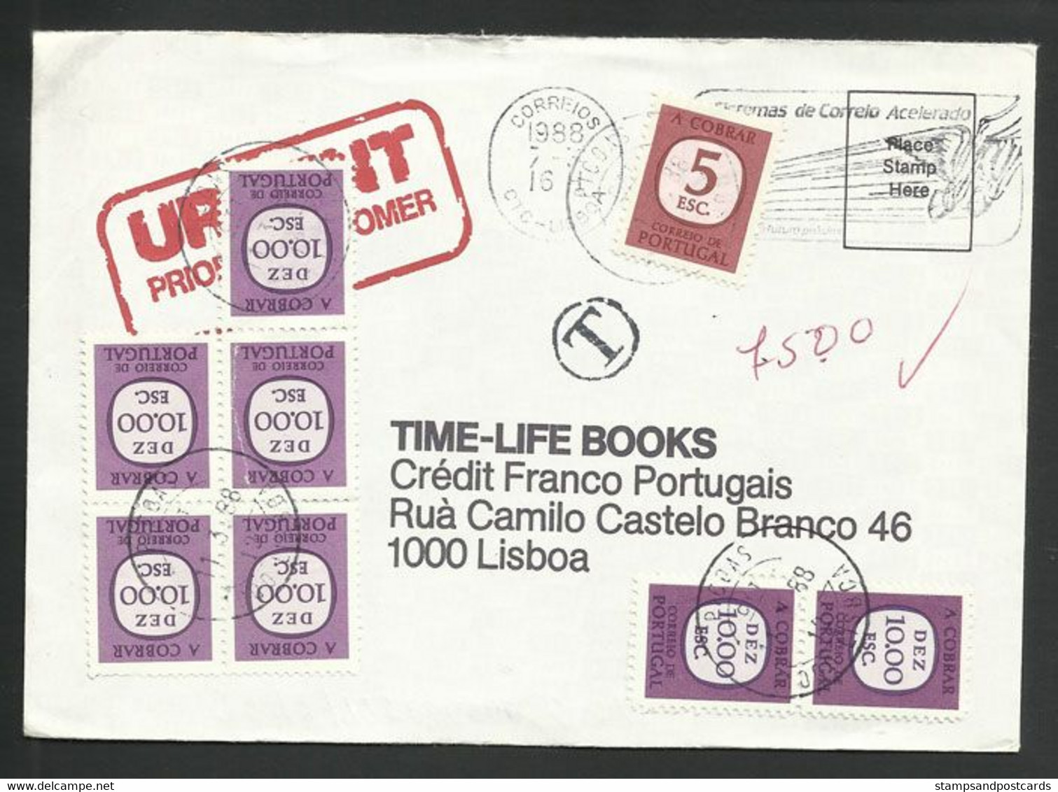 Portugal Lettre 1988 Timbre-taxe Port Dû Postage Due Cover - Briefe U. Dokumente