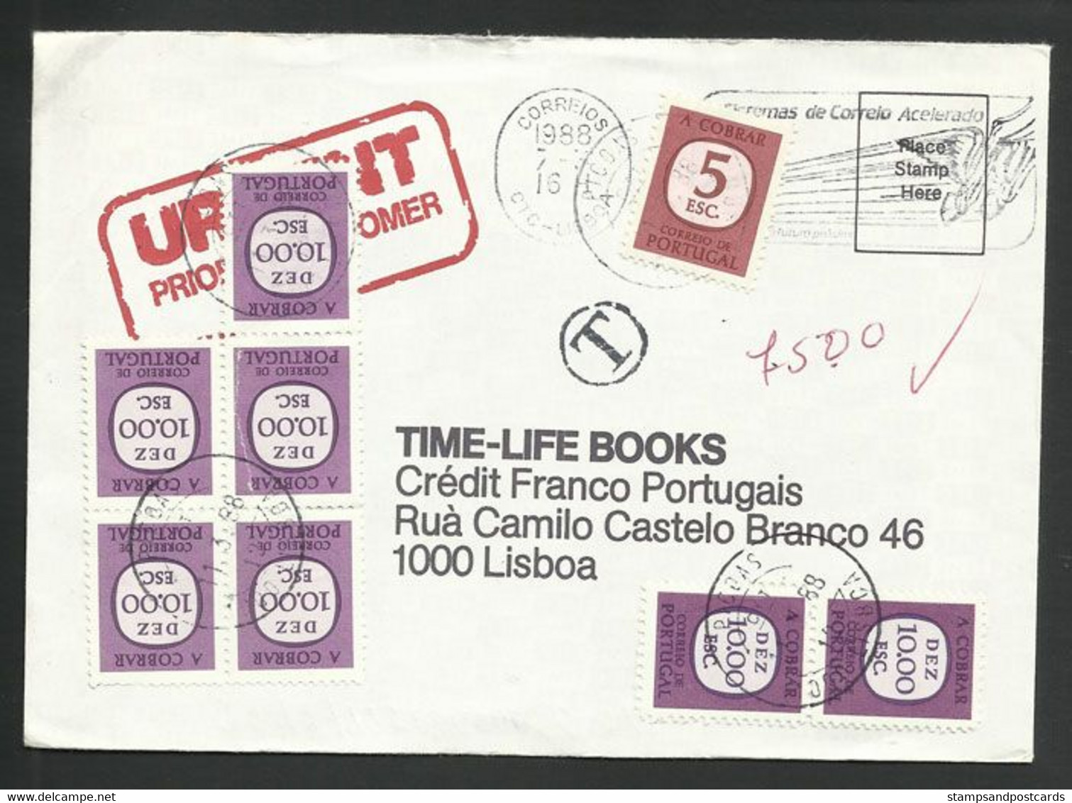 Portugal Lettre 1988 Timbre-taxe Port Dû Postage Due Cover - Brieven En Documenten