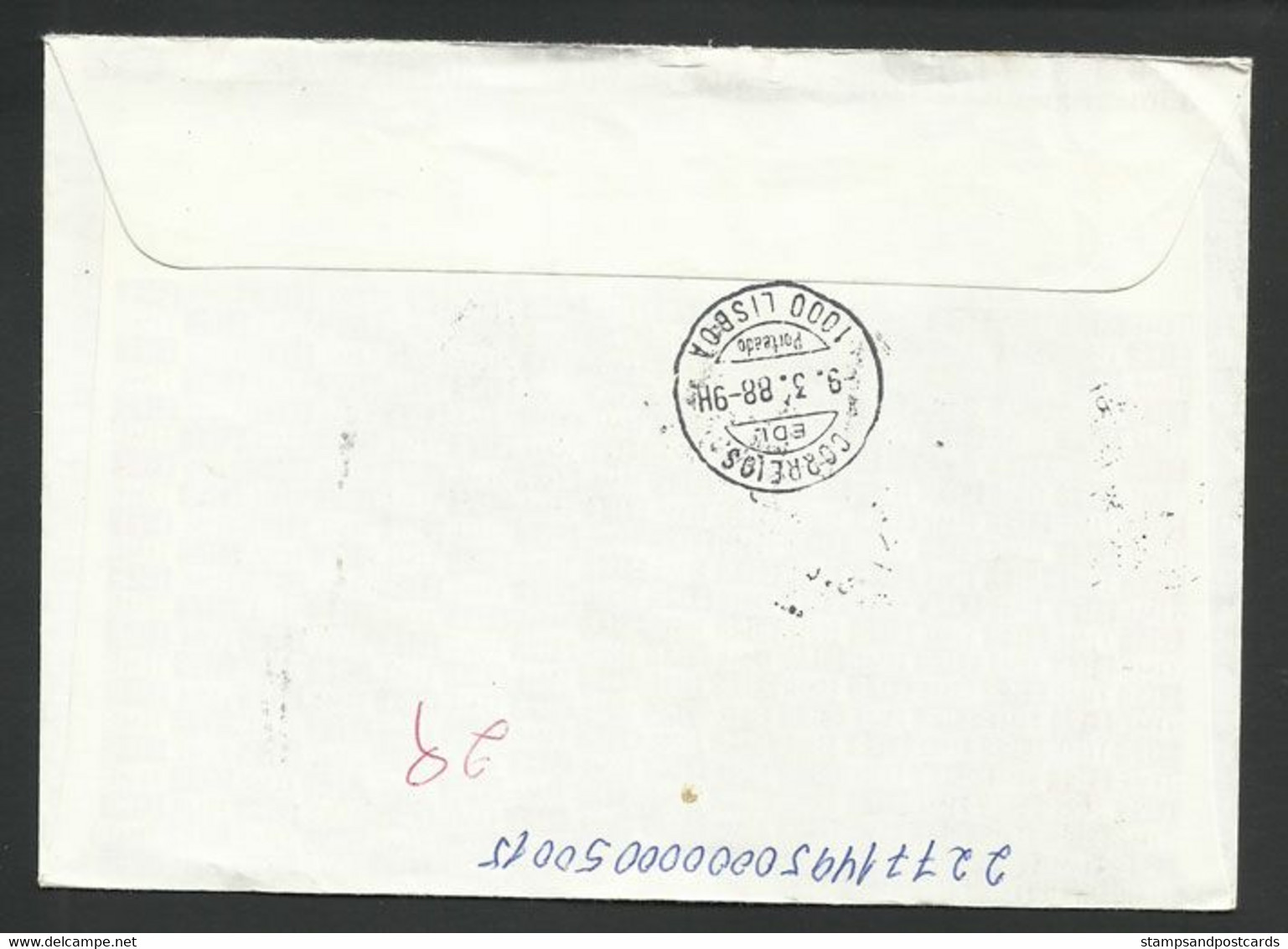 Portugal Lettre 1988 Timbre-taxe Port Dû Postage Due Cover - Storia Postale