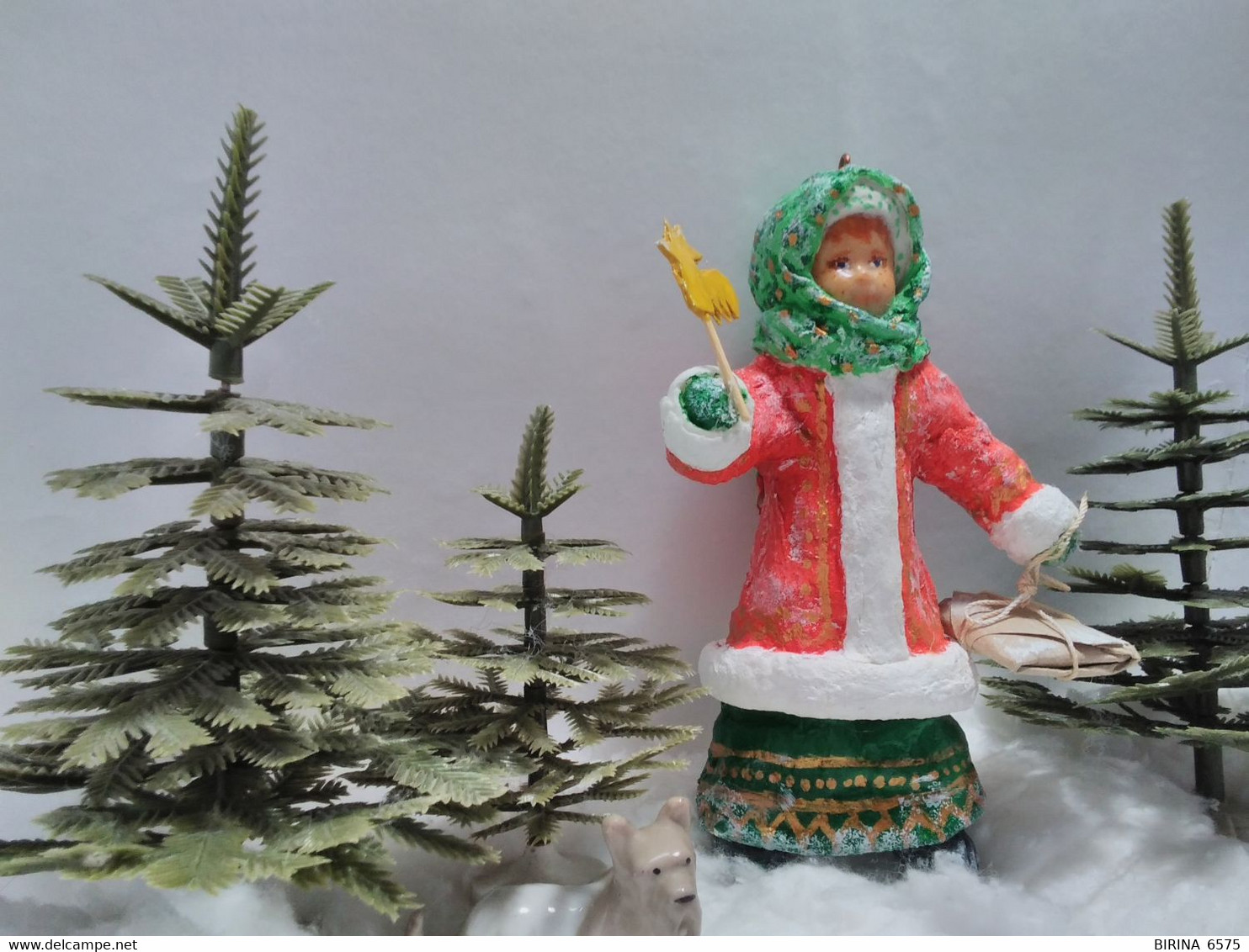 Christmas Tree Toy. Ksyusha Is Coming From The Fair. From Cotton. 14 Cm. New Year. Christmas. Handmade. - Décoration De Noël