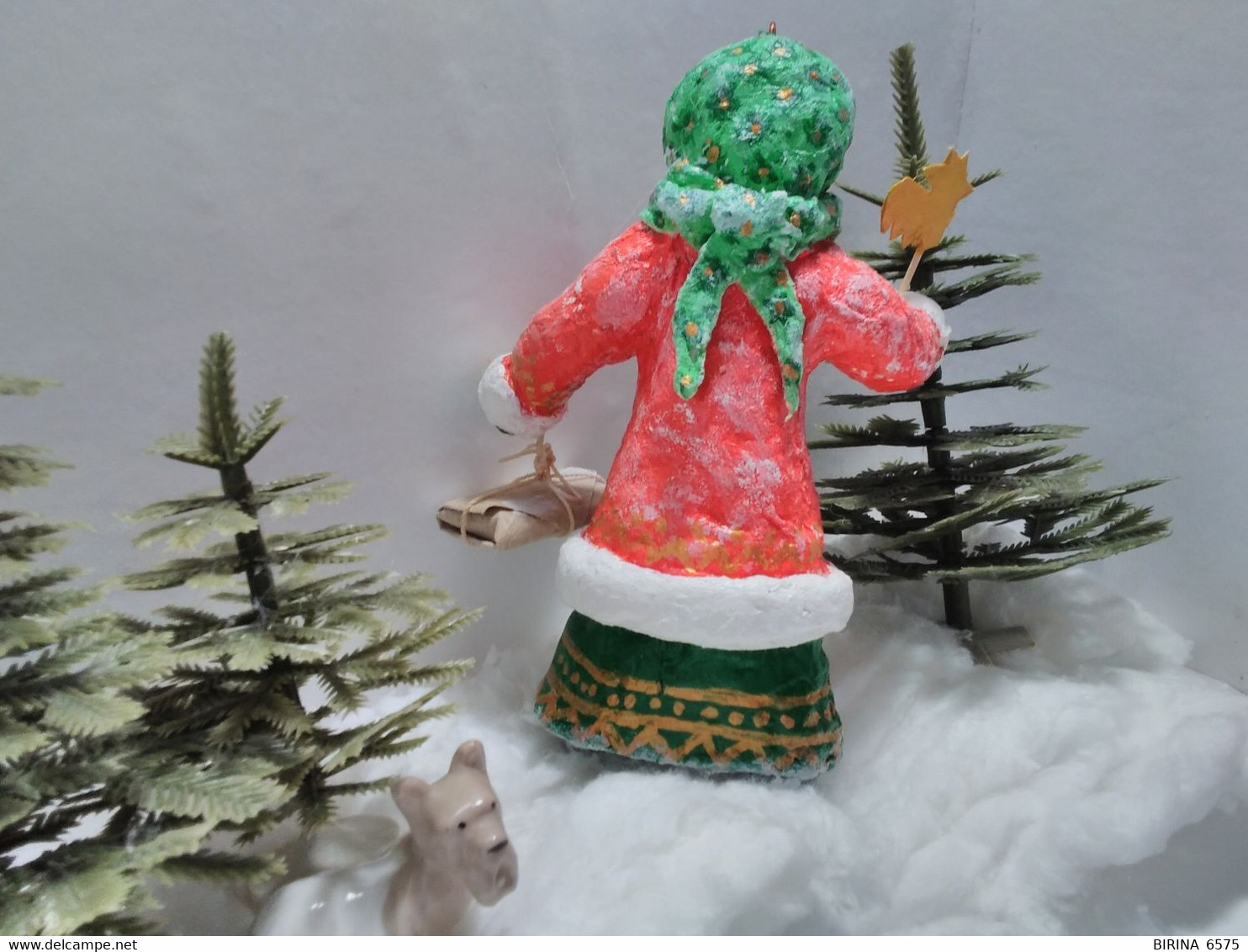 Christmas Tree Toy. Ksyusha Is Coming From The Fair. From Cotton. 14 Cm. New Year. Christmas. Handmade. - Décoration De Noël