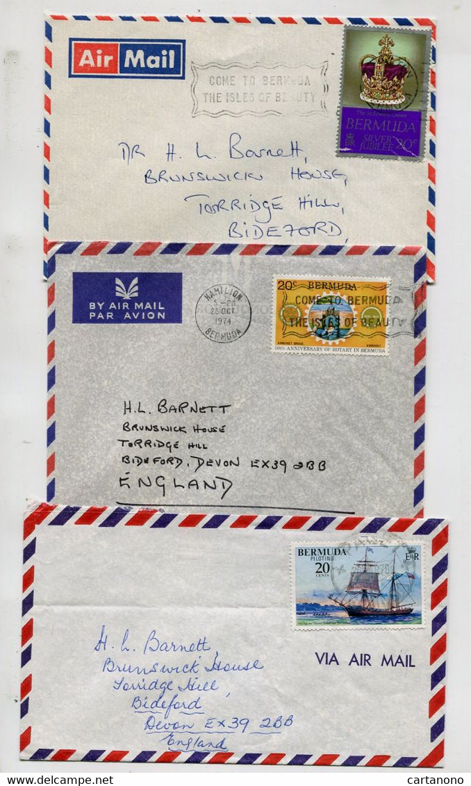 BERMUDES - Affranchissent Sur 3 Lettres  - Bateau / Voiliers / Rotary / Couronne Royale - Bermuda