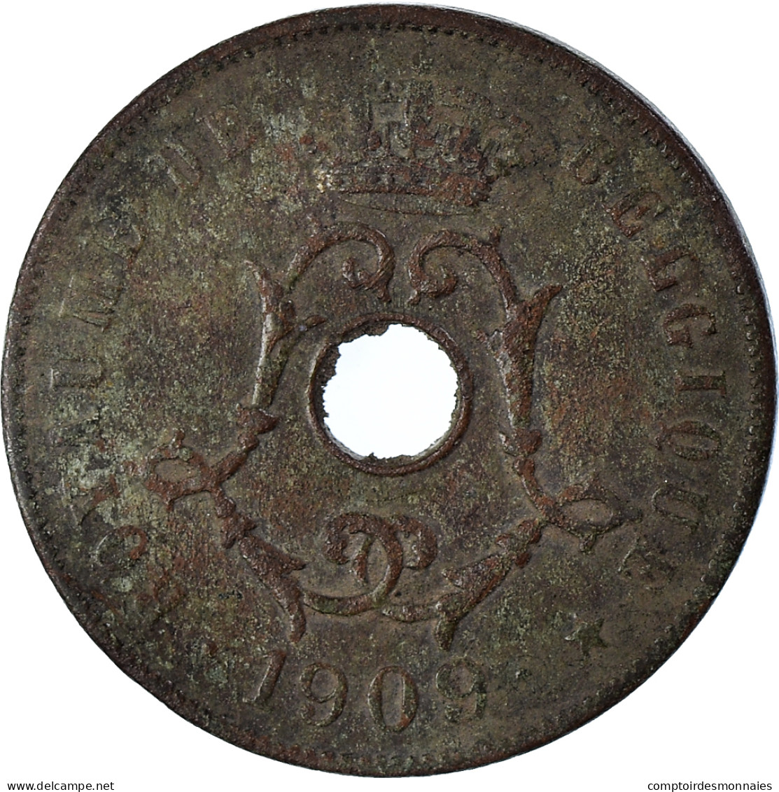 Monnaie, Belgique, 25 Centimes, 1909 - 25 Cents
