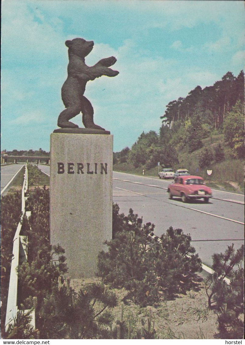 D- Berlin - Bär - Autobahn Einfahrt - Sintenis-Bär - Cars - Opel Olympia P1 - Renault Dauphine - Zehlendorf