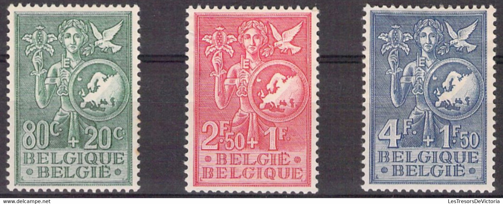 Belgique -  COB 927/29 * - 1953 - Cote 45 COB 2022 - Aminci Sur Le 929 - Prix De Départ 5 Euros - Nuevos