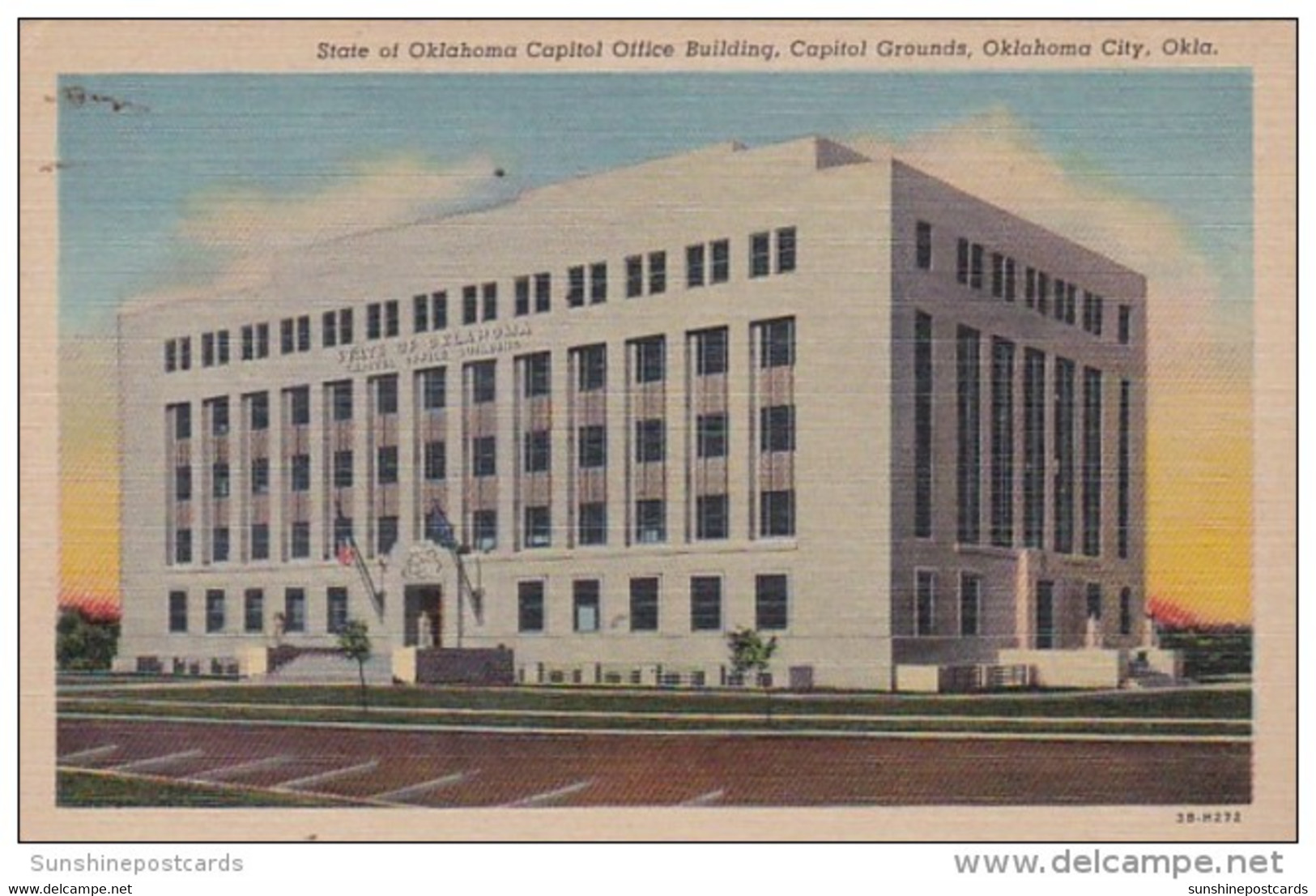 Oklahoma Oklahoma City State Capitol Office Building Capitol Grounds Curteich - Oklahoma City