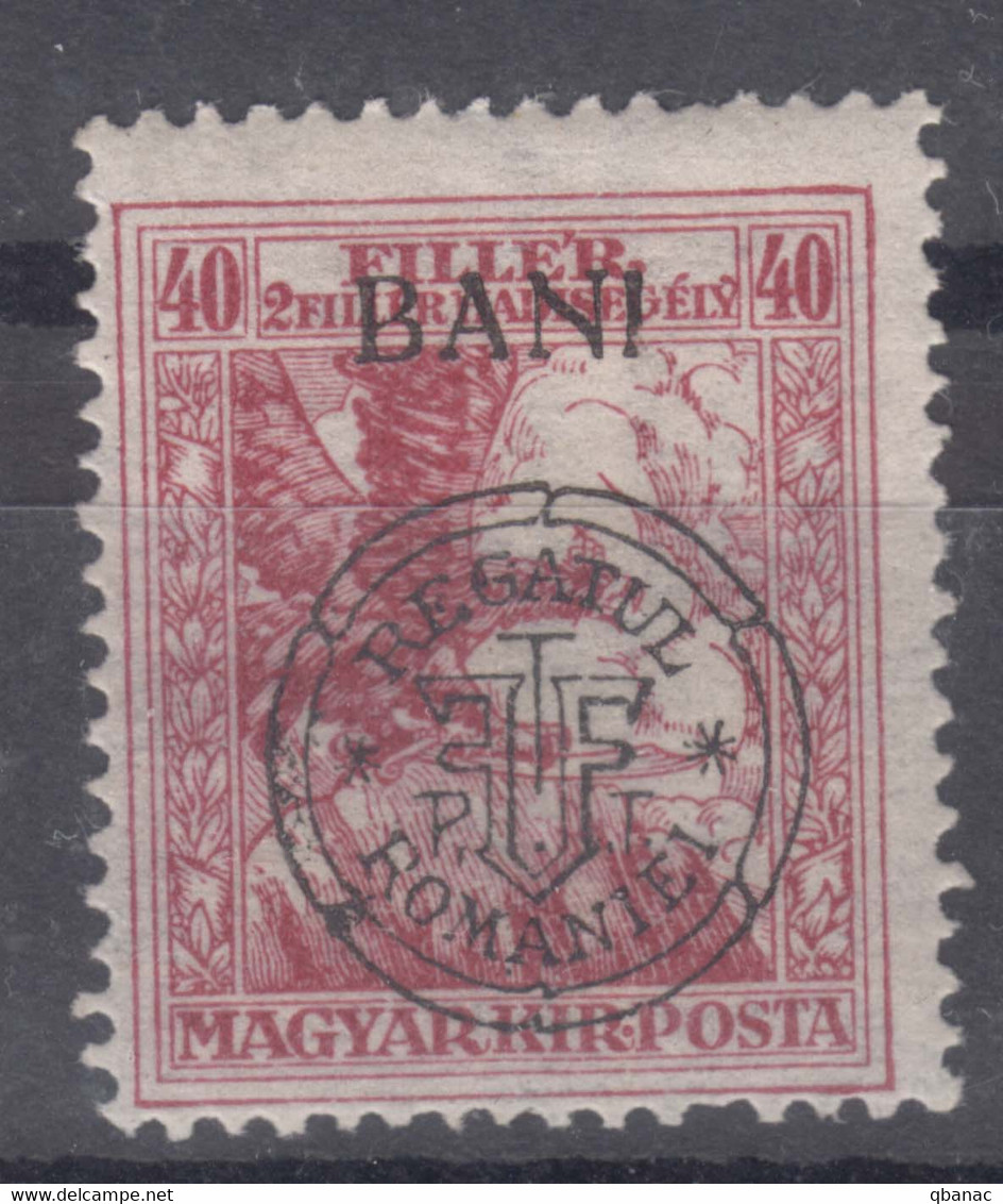 Romania Overprint On Hungary Stamps Occupation Transylvania 1919 Mi#25 I Mint Hinged - Transilvania