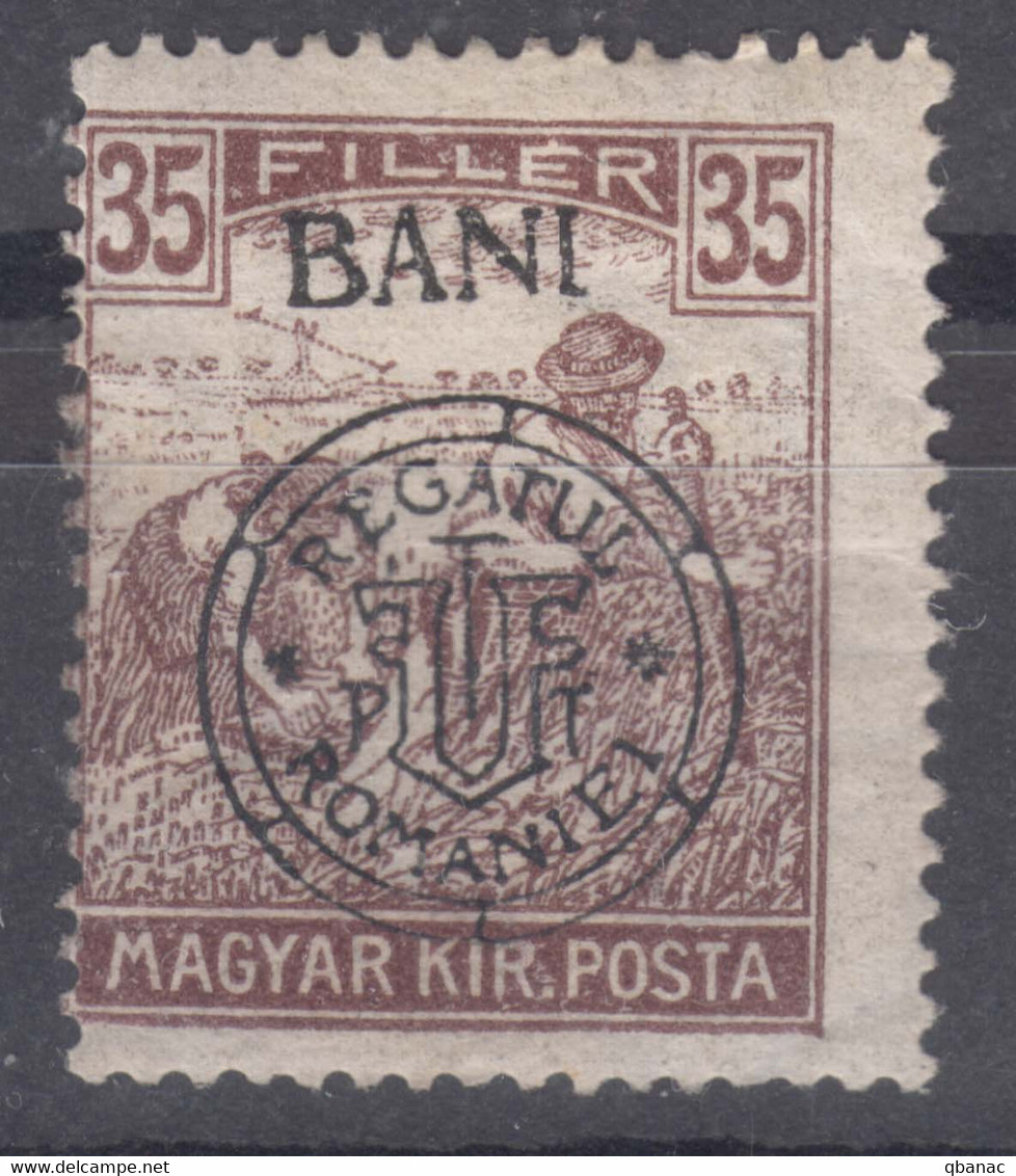 Romania Overprint On Hungary Stamps Occupation Transylvania 1919 Mi#35 I Mint Hinged - Transsylvanië