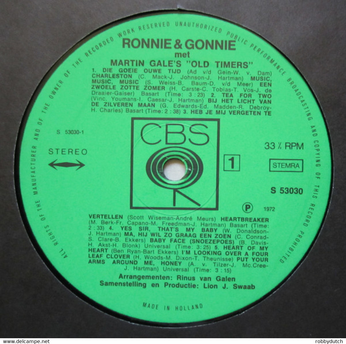 * LP * RONNIE (TOBER) & GONNIE (BAARS) - MET LIEDJES HET LAND IN - Autres - Musique Néerlandaise