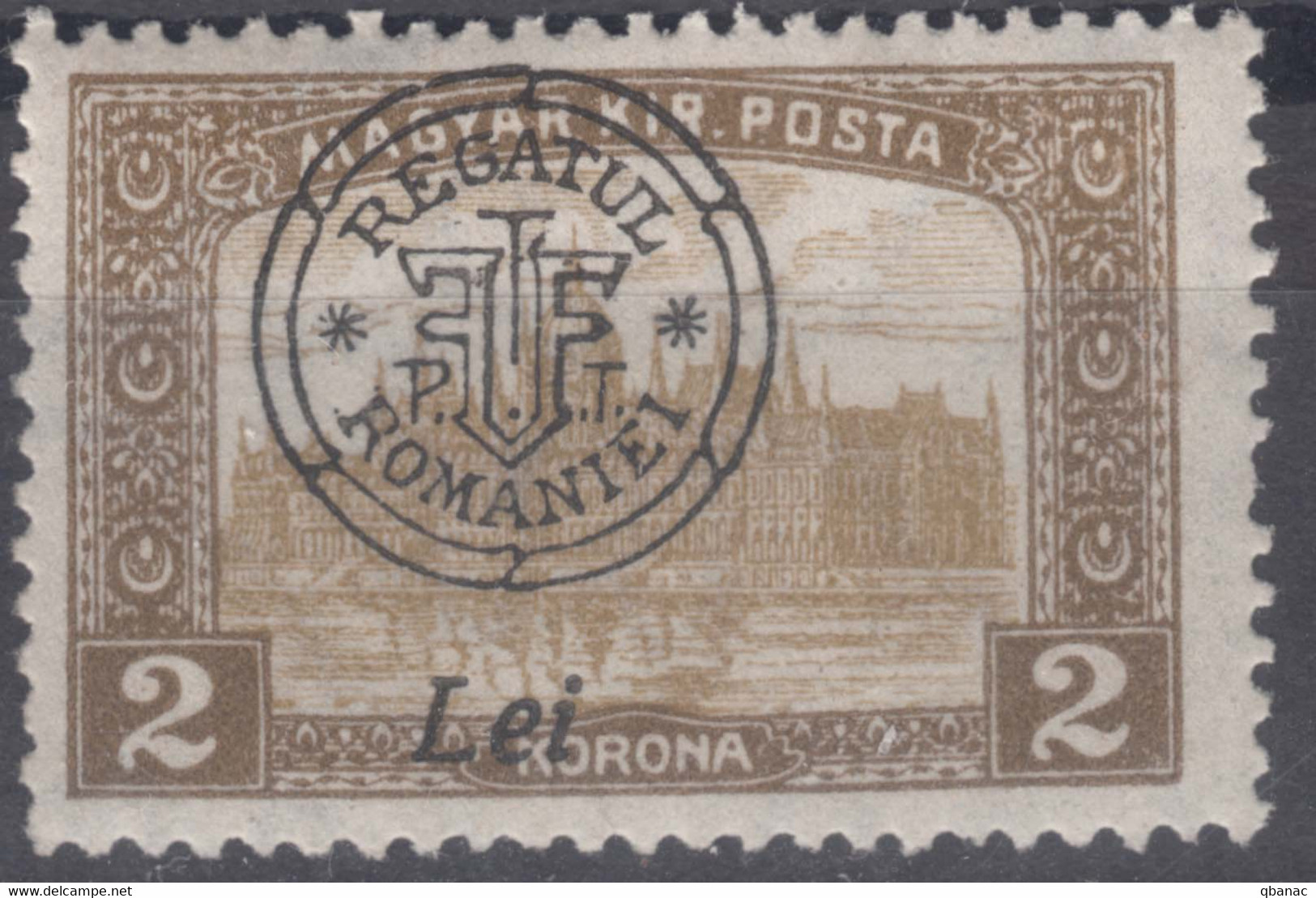 Romania Overprint On Hungary Stamps Occupation Transylvania 1919 Mi#41 II Mint Hinged - Transylvanie