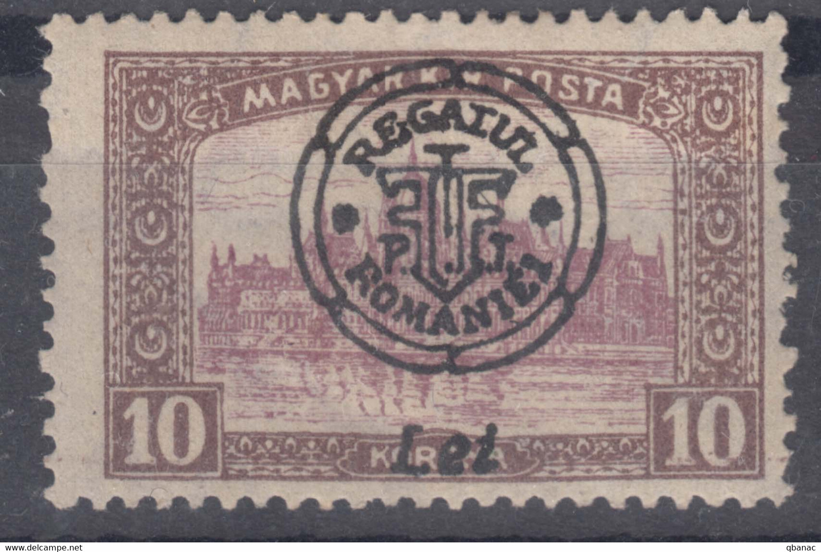 Romania Overprint On Hungary Stamps Occupation Transylvania 1919 Mi#44 II Mint Hinged - Transilvania