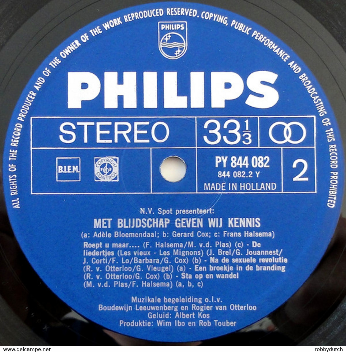 * LP *  MET BLIJDSCHAP GEVEN WIJ KENNIS (Holland 1969 EX!!!) - Humor, Cabaret