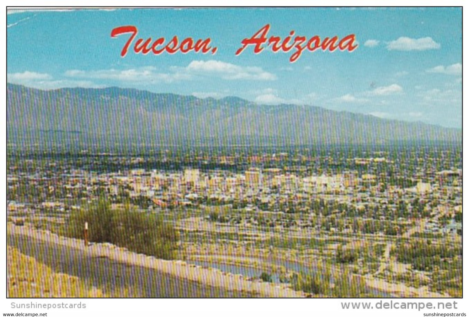 Arizona Tucson Panoramic View From "A" Mountain 1961 - Tucson