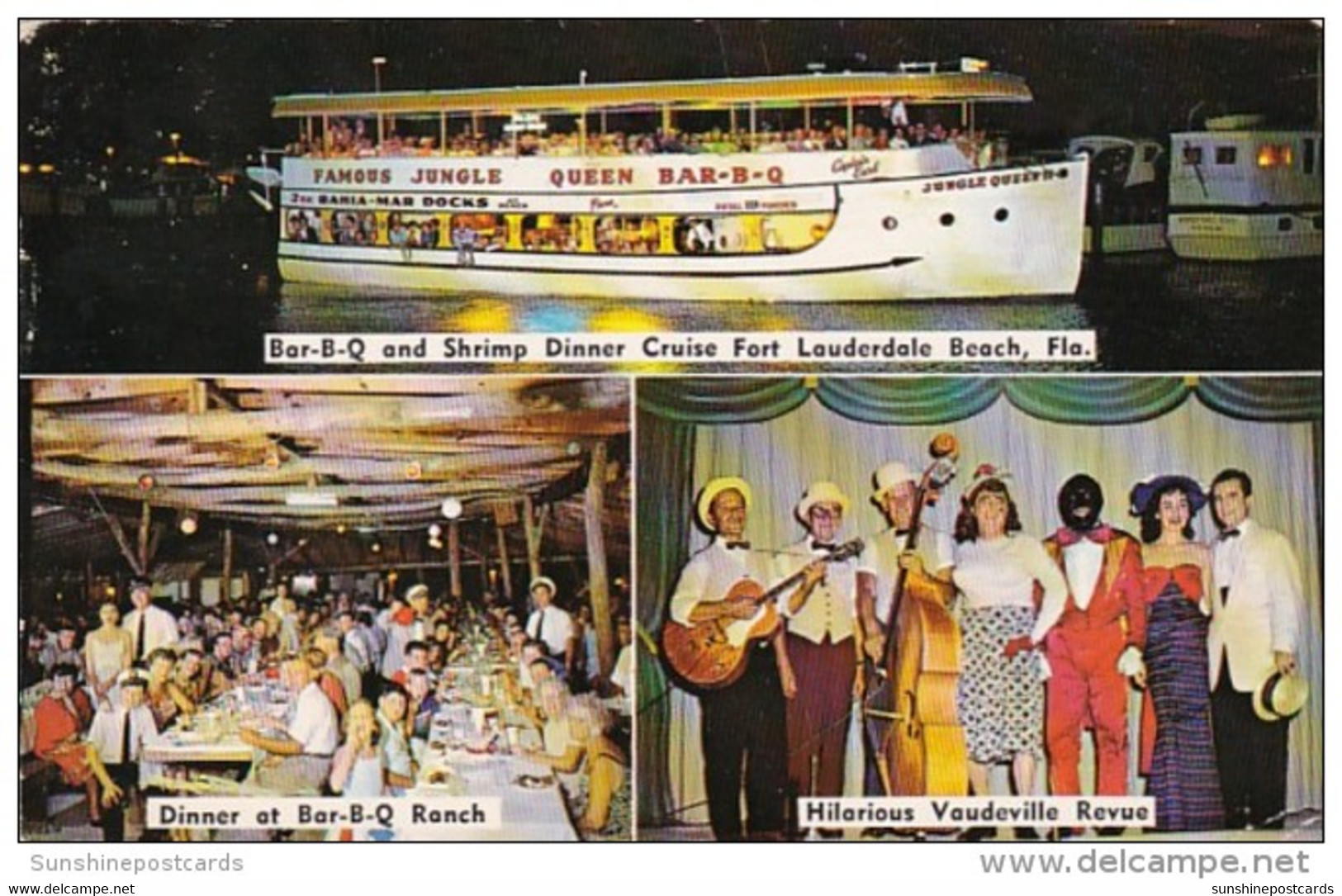 Florida Fort Lauderdale Jungle Queen Bar-B-Q And Shrimp Dinner Cruise 1961 - Fort Lauderdale