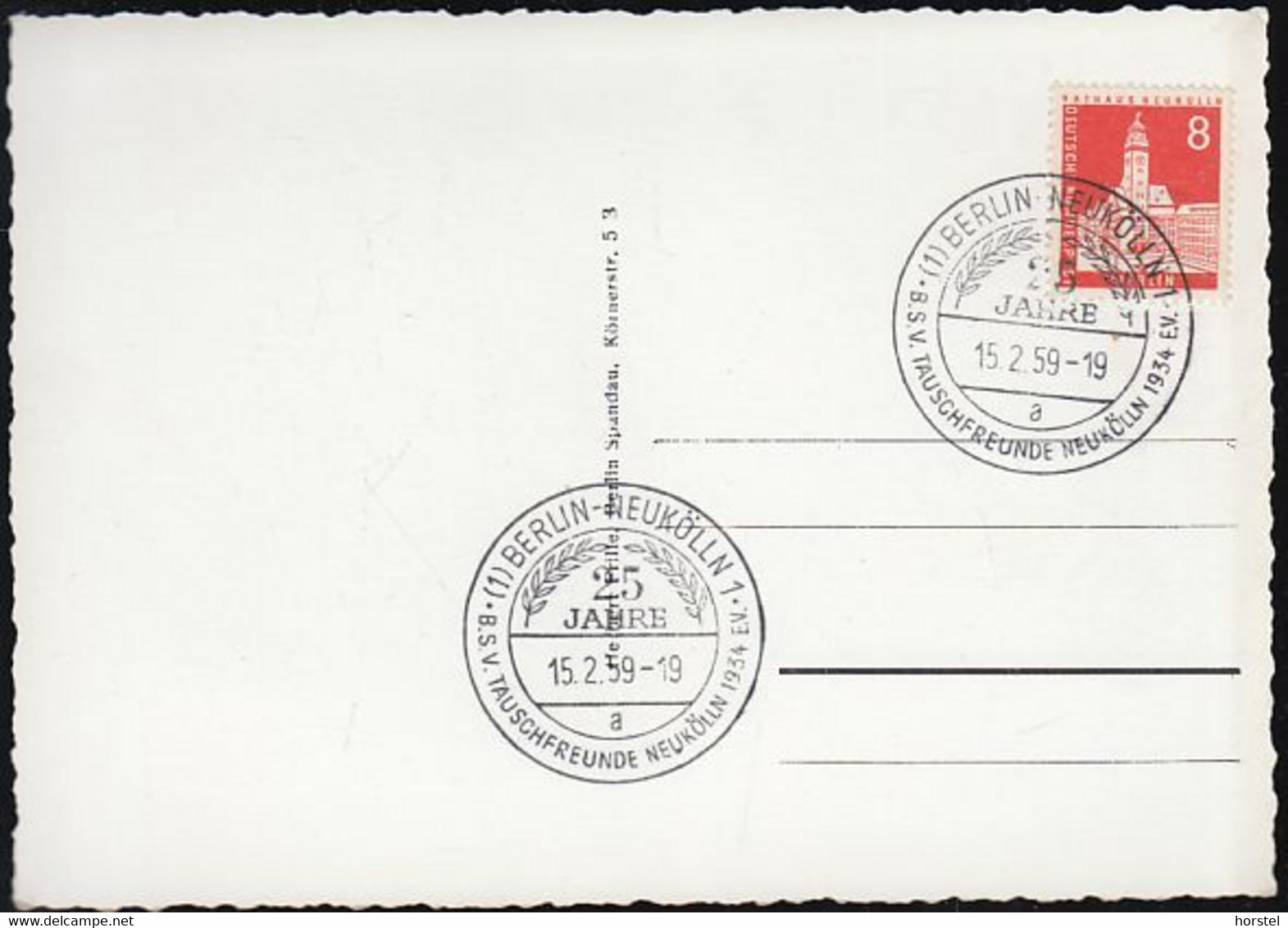 D-12043 Berlin - Rathaus Neukölln - Alte Ansicht 1959 - Nice Stamp "Rathaus" - Sonderstempel  ! - Neukoelln