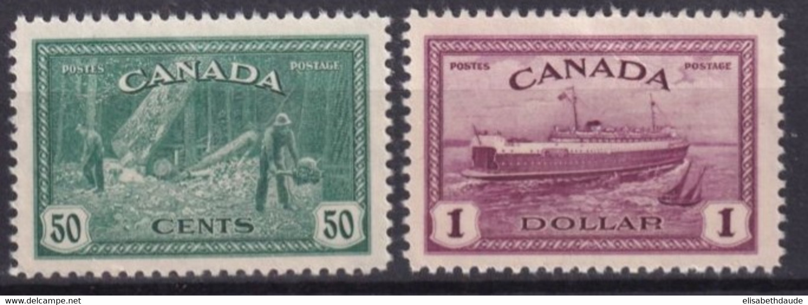 CANADA - 1946 - YVERT N° 223/224 ** MNH ! - COTE = 75 EUR. - - Nuevos