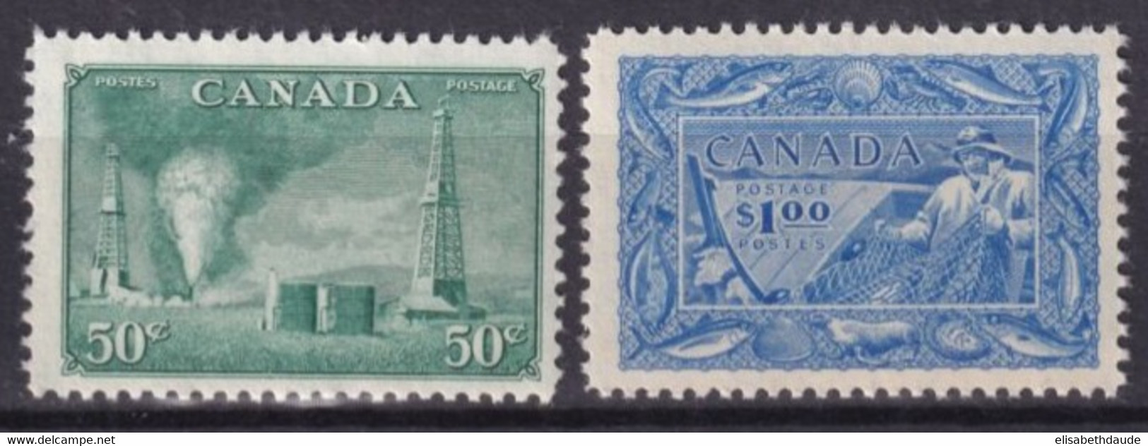 CANADA - 1950 - YVERT N°242/243 ** MNH ! - COTE = 90 EUR. - - Unused Stamps