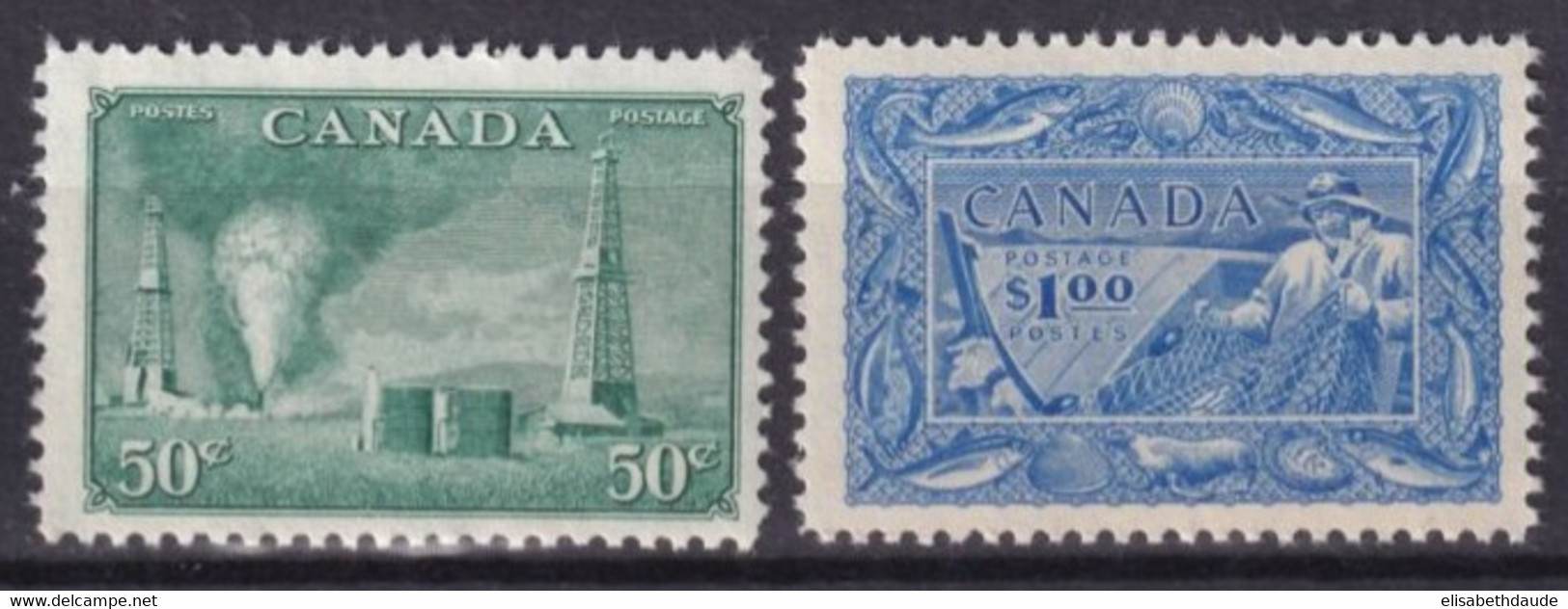 CANADA - 1950 - YVERT N°242/243 ** MNH ! - COTE = 90 EUR. - - Ungebraucht