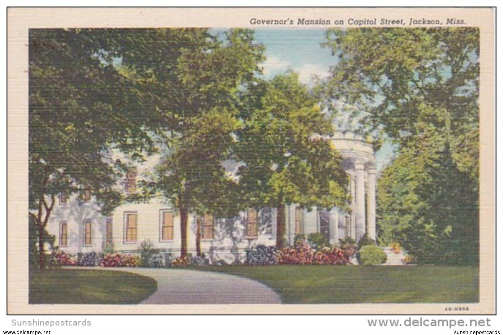 Mississippi Jackson Governor's Mansion On Capitol Street Curteich - Jackson