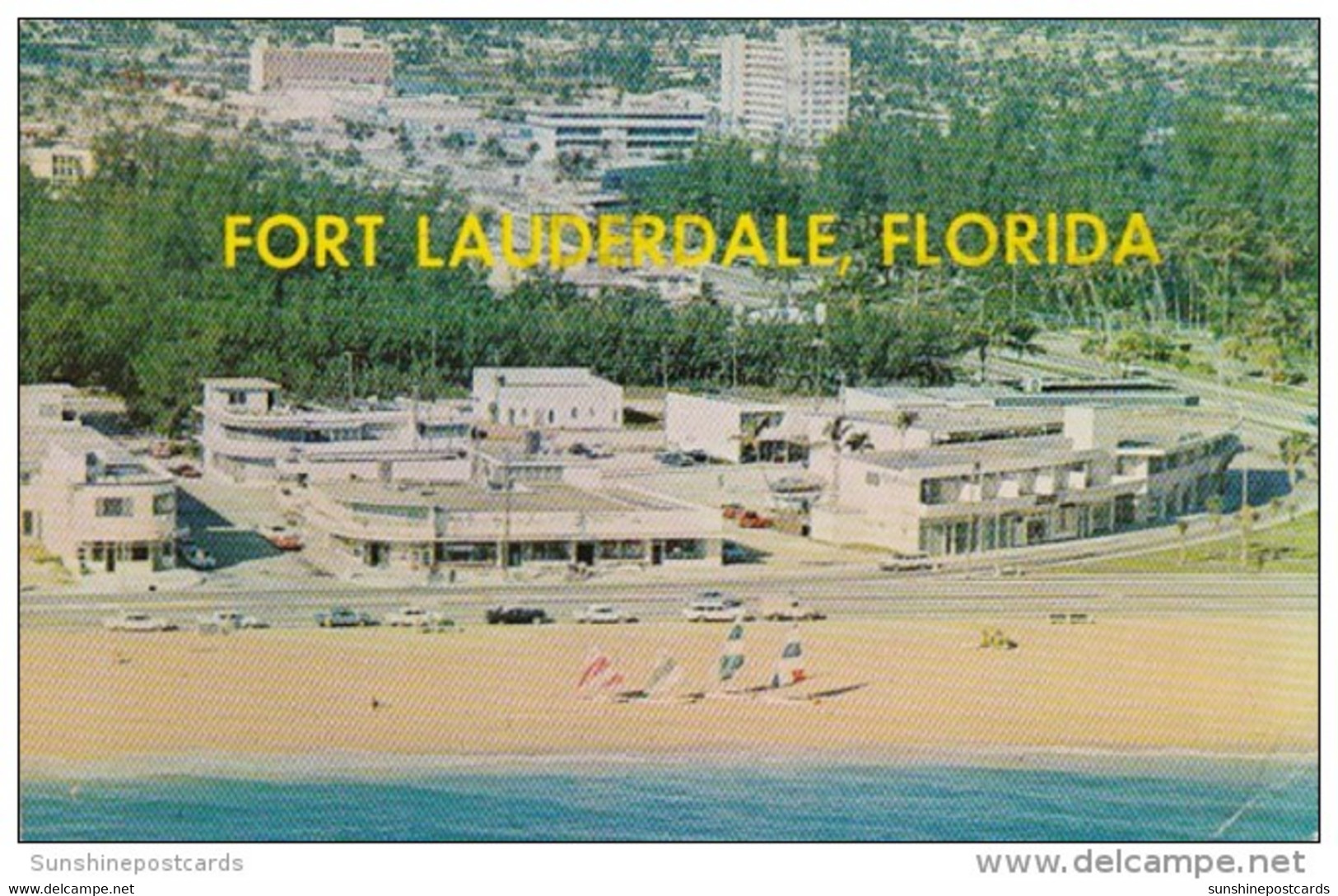 Florida Fort Lauderdale Aerial View Junction Of North Atlantic Boulevard &amp; Sunrise Boulevard 1968 - Fort Lauderdale