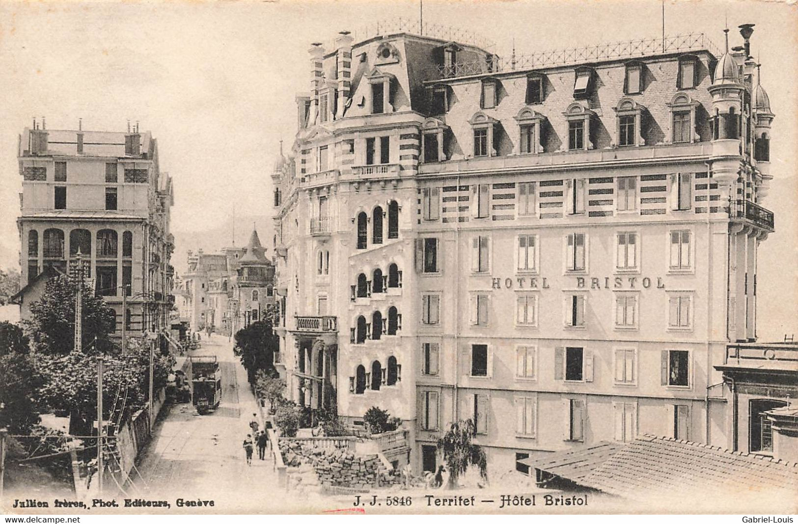 Montreux Territet Hôtel Bristol Tram  1908 - Montreux
