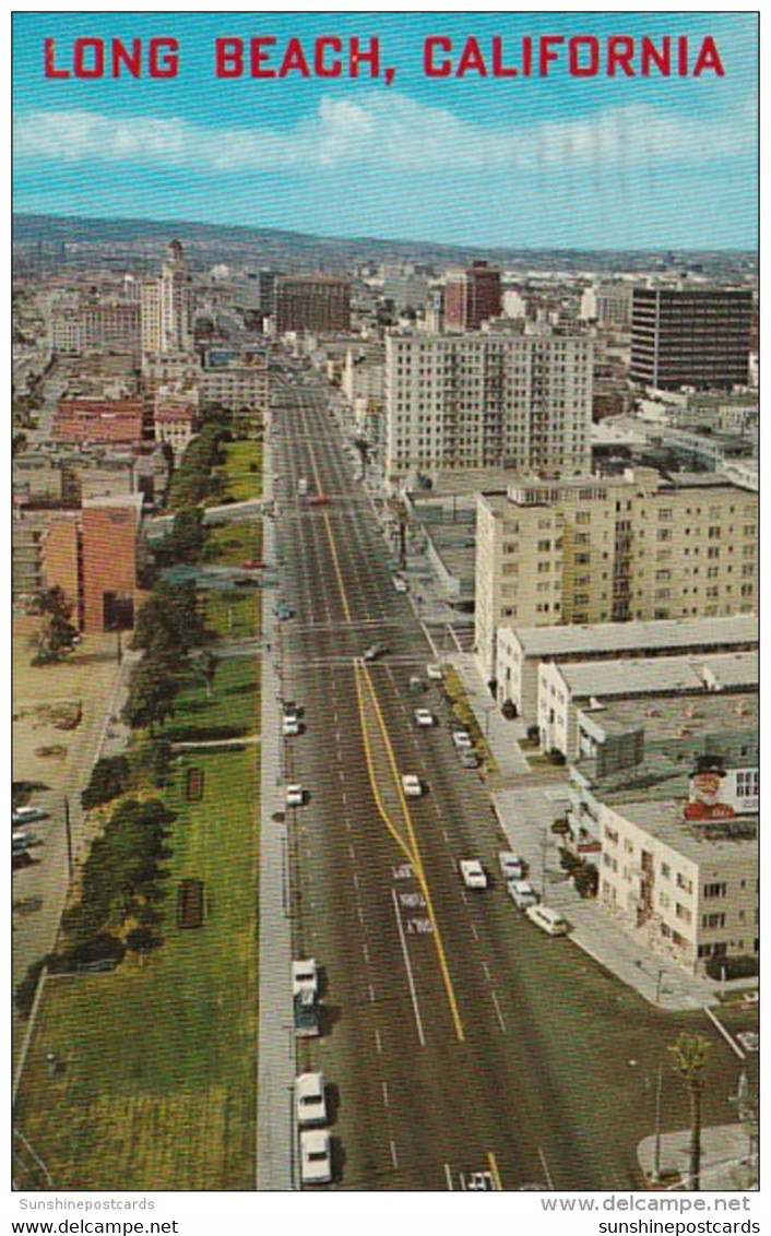 California Long Beach Ocean Boulevard Looking West 1962 - Long Beach