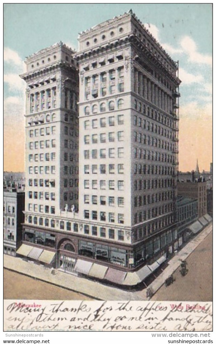 Wisconsin Milwaukee The Wells Building 1909 Curteich - Milwaukee