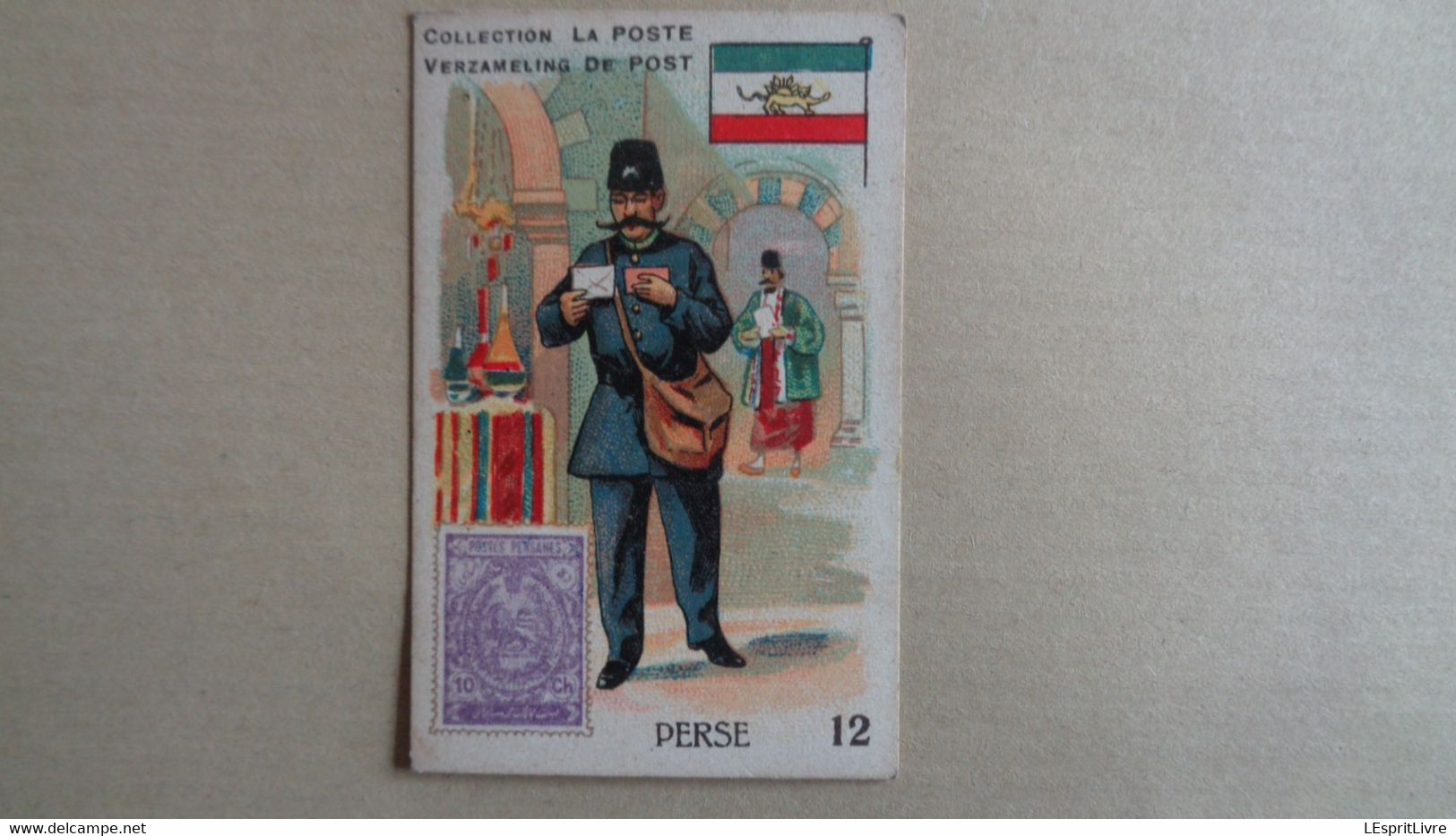 PERSE Persia Facteur Timbre Drapeau Collection La Poste De Post Courrier Postal Flag Pays Chromo Trading Card - Andere & Zonder Classificatie